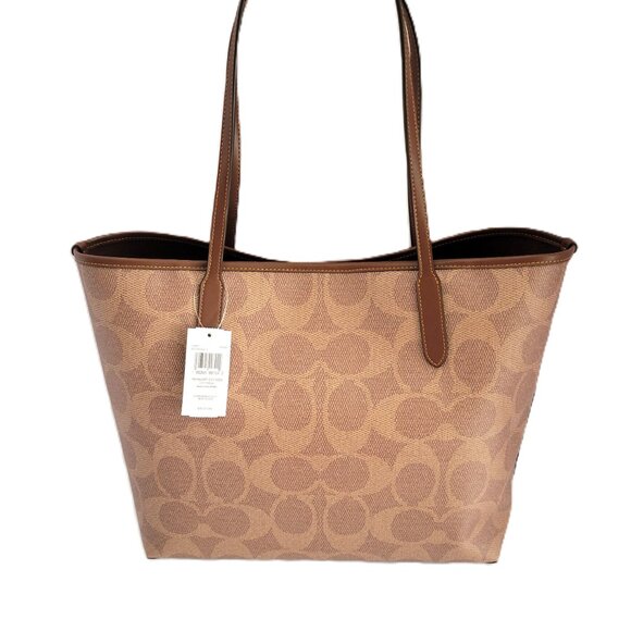 Coach CCE70 Pumpkin Motif City Tote Shopper Handbag Tan Multi Halloween 2025 - Picture 4 of 7